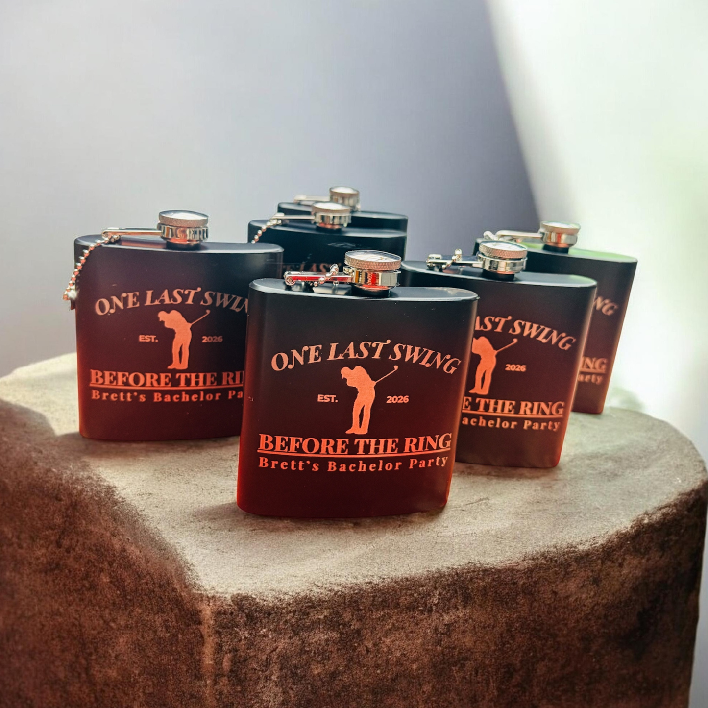 Engraved Whiskey Flask