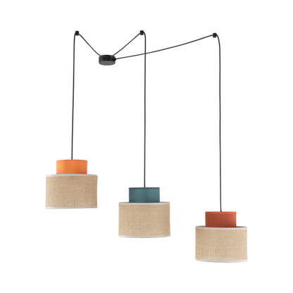 DUO Jute Adjustable 3-Light Pendant for Dining Table & Kitchen Island - AURABAGS SHOP