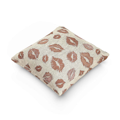 Kiss Pattern Woven Pillow | Decorative Throw Pillow for Home & Outdoor