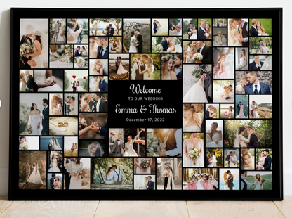 36″X24″ Collage-Leinwand 70 Fotos