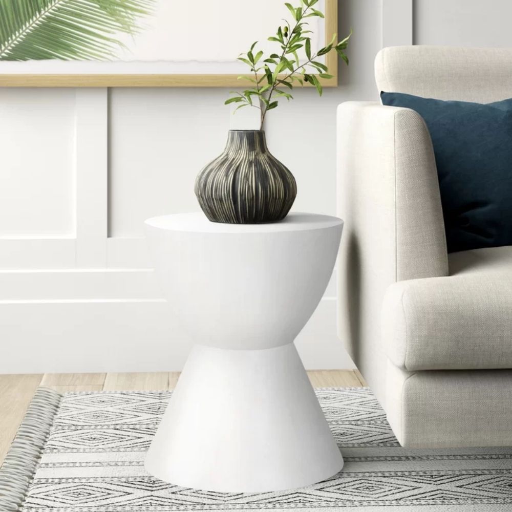 Roger Concrete Terrazzo Mid-Century End Table