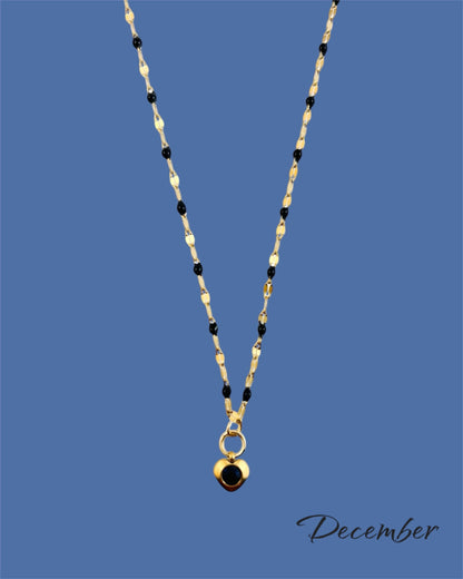 Heart Stone Necklaces in gold - various birthstone colours