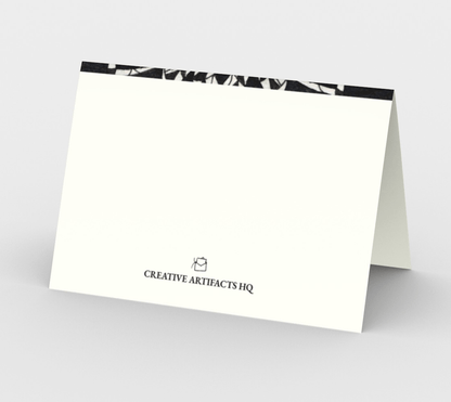 Set of 3 Blank Greeting Cards | 5 x 7 | Black Stained Glass