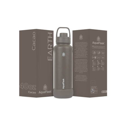 AquaFlask Earth Collection 40oz Isolierte Edelstahl-Wasserflasche – Heiß- & Kaltgetränke, Auslaufsicher, Wiederverwendbar