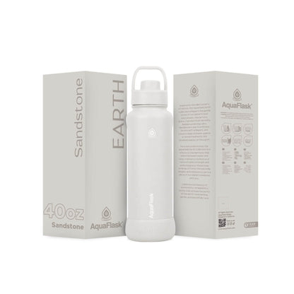 AquaFlask Earth Collection 40oz Isolierte Edelstahl-Wasserflasche – Heiß- & Kaltgetränke, Auslaufsicher, Wiederverwendbar