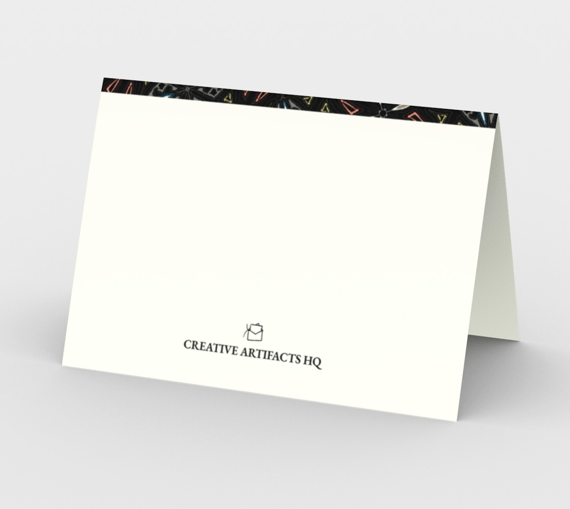 Set of 3 Blank Greeting Cards | 5 x 7 | Dark Tiles