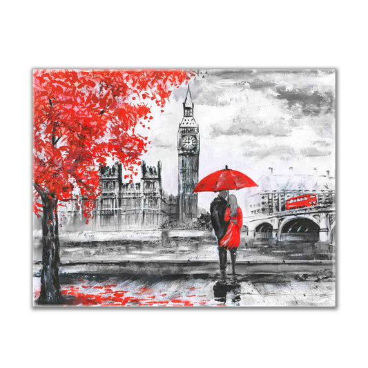Wandbild Big Ben-Leinwandbild Vintage