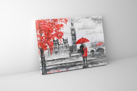 Wandbild Big Ben-Leinwandbild Vintage