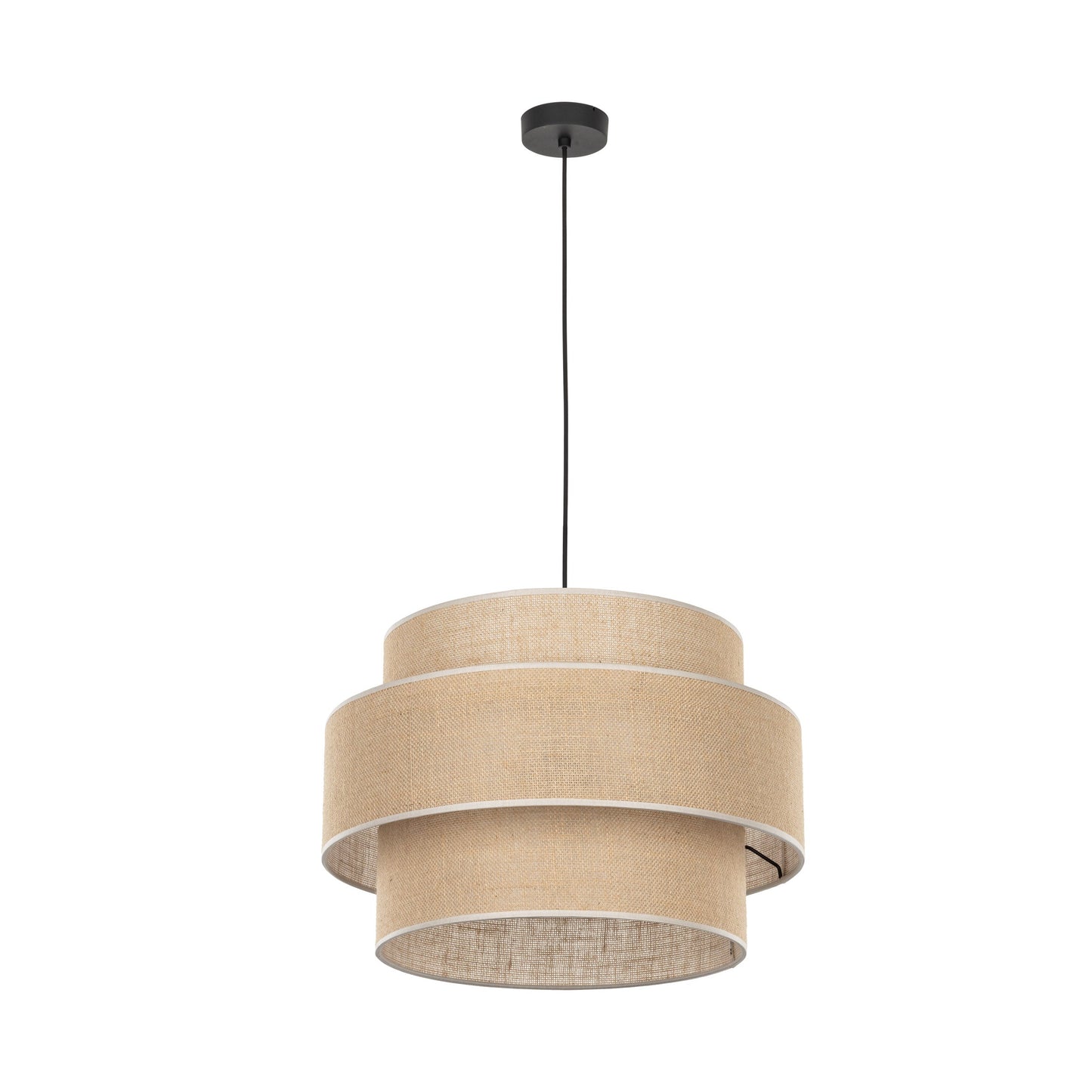 CALISTO JUTE Large Scandinavian Pendant Light for Bedroom, Living Room & Warm Natural Interiors
