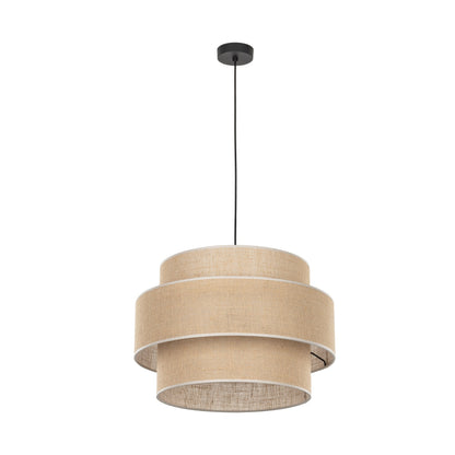 CALISTO JUTE Large Scandinavian Pendant Light for Bedroom, Living Room & Warm Natural Interiors
