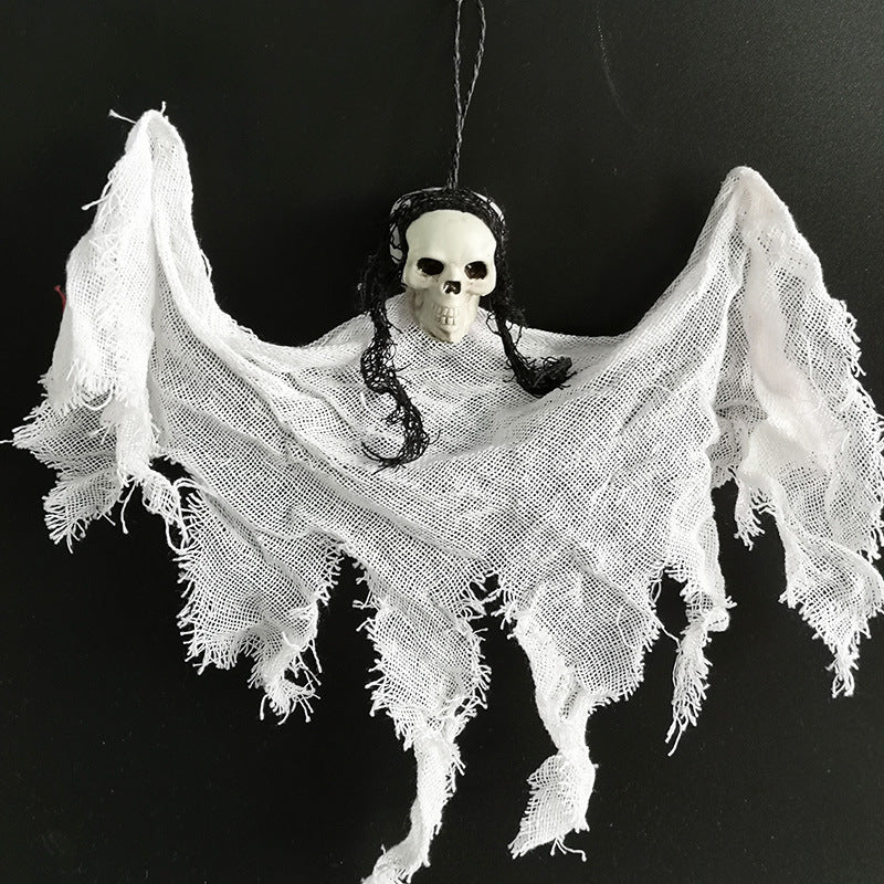 Creepy Hanging Skull Décor – Halloween Ghost Skeleton Decoration for Indoor & Outdoor Use