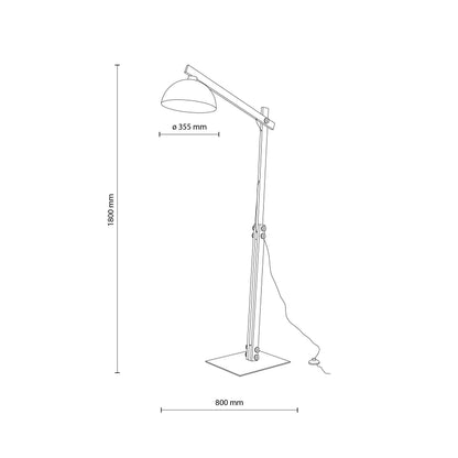 Oslo Brown Scandinavian Minimalist Floor Lamp for Living Room, Bedroom & Modern Interior Lighting - AURABAGS SHOP