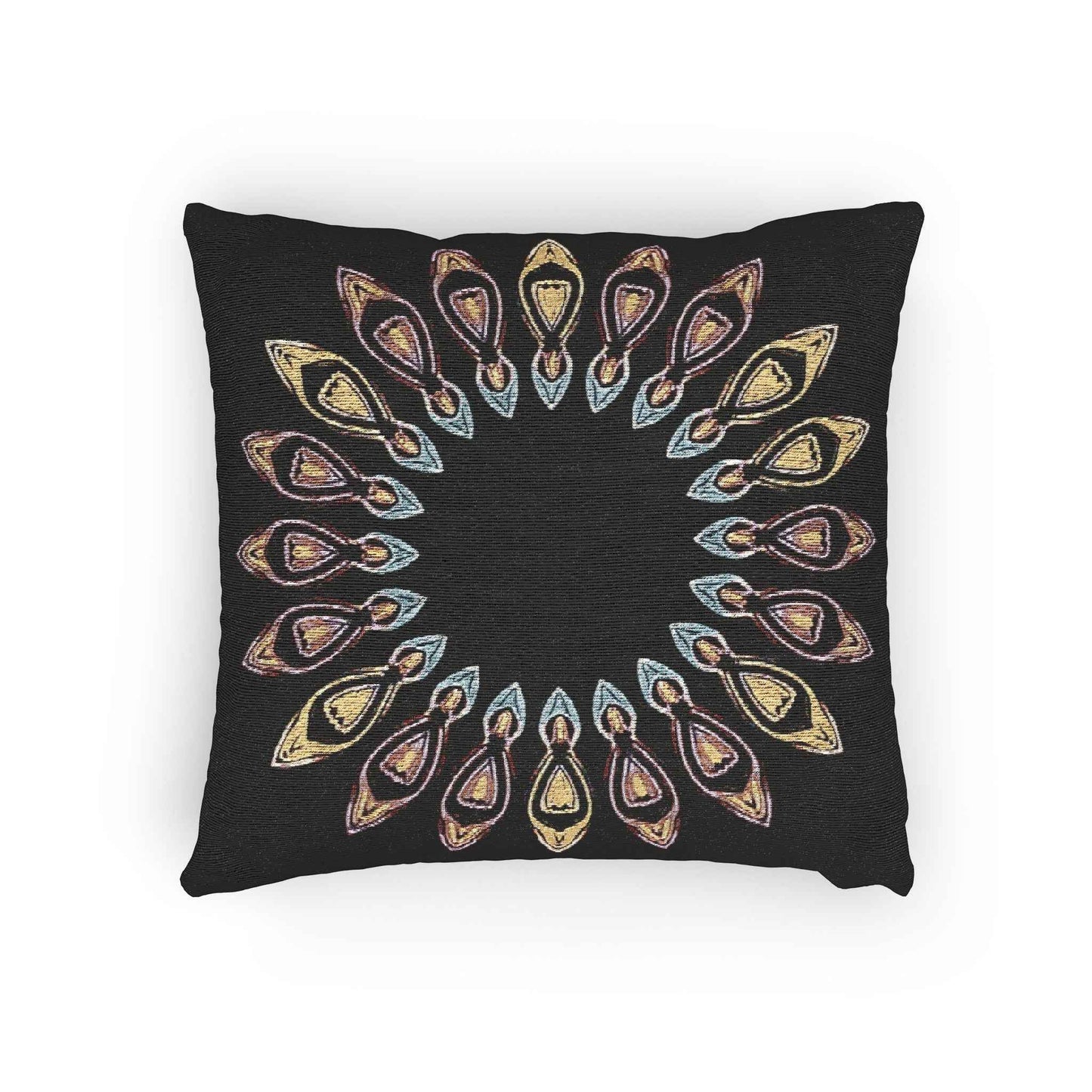 Geometric Pattern Woven Pillow | Decorative Throw Cushion
