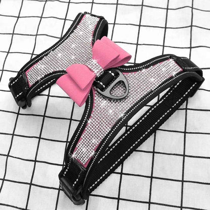 Bow Rhinestone Dog Harness | Dog Harness
