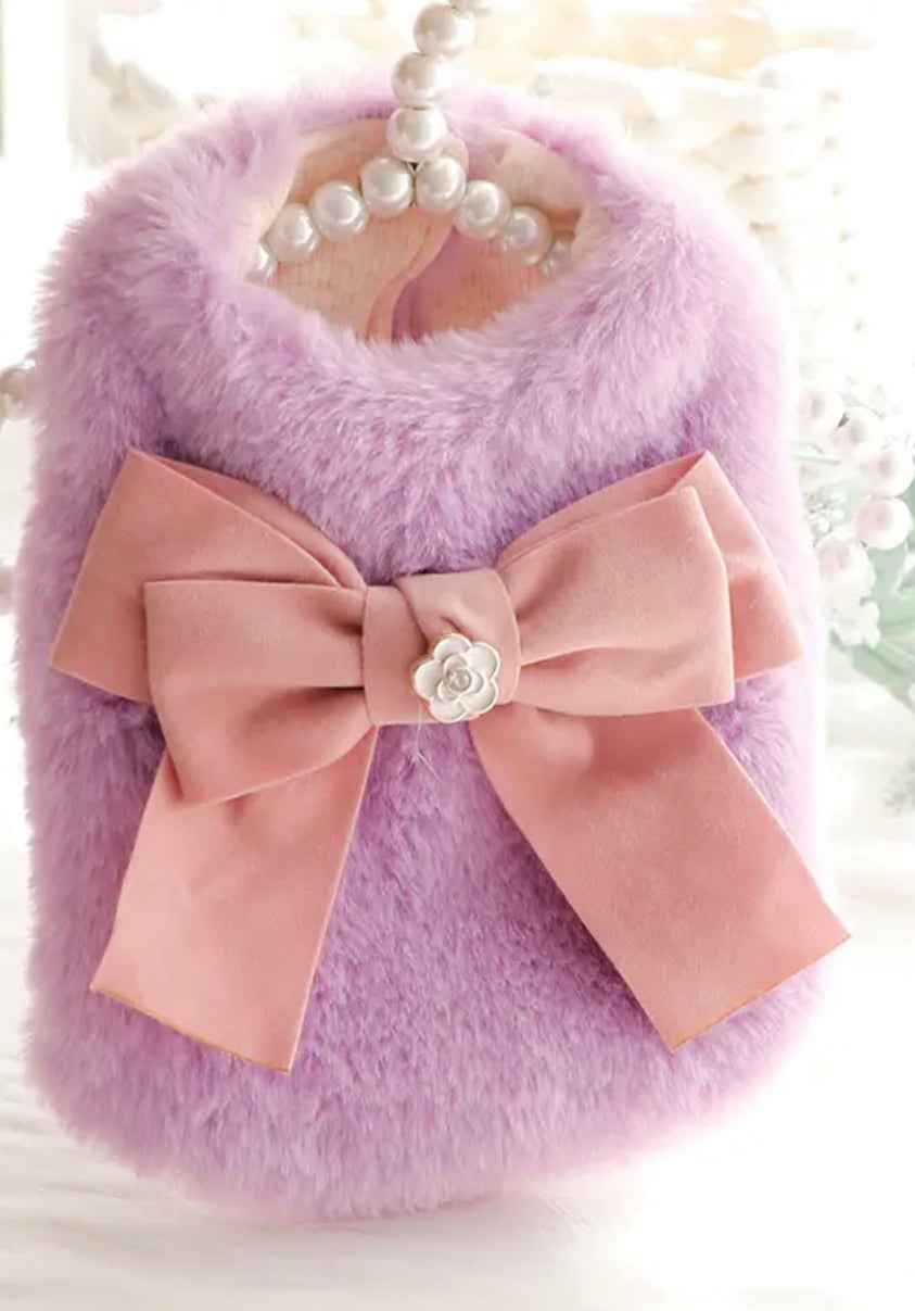 Faux Fur Dog Coat | Pet Occasion Wear