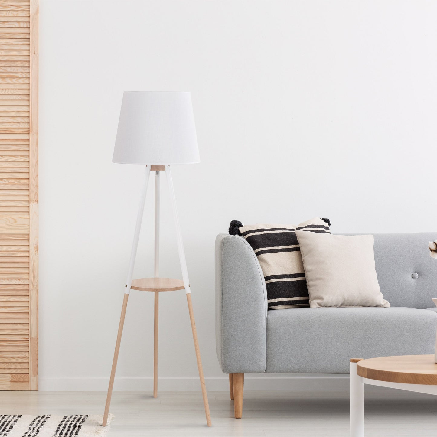 VAIO White Tray Table Floor Lamp - AURABAGS SHOP