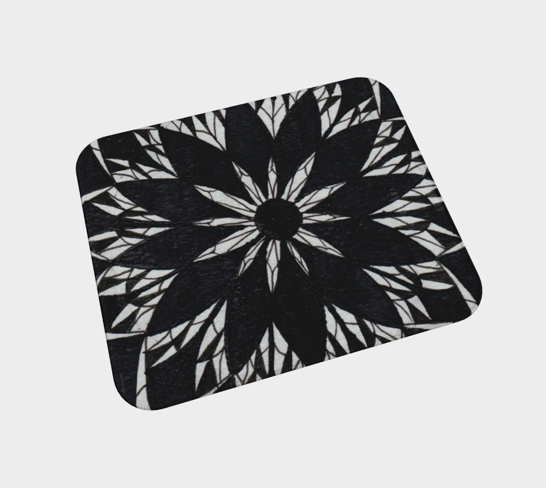 Small | Desk Mat | Black Stained Glass