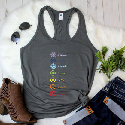 7 Chakra Yoga Tank Top | Women's Spiritual Meditation Shirt