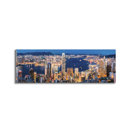 Leinwandbild-Hongkong-Skyline-Wandbild