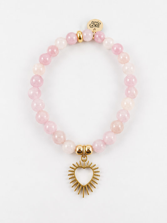 Kunzite Spiked Heart Bracelet