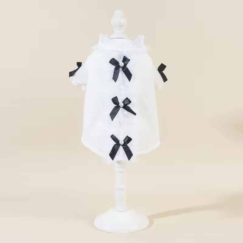 Charlise Shirt & Bow Set for Dogs – Elegant Dog Shirt Outfit