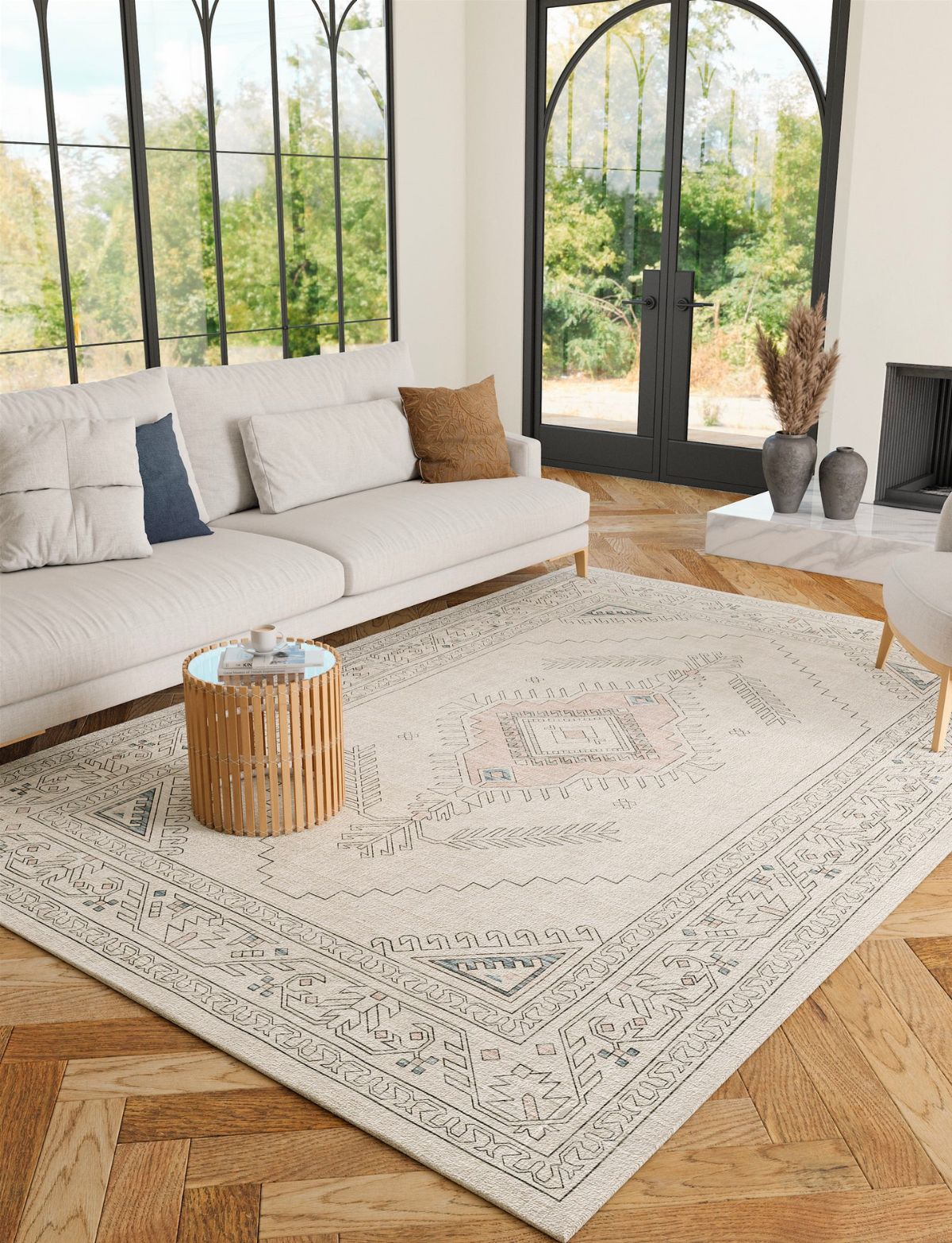 Teppich Charna Natur Beige