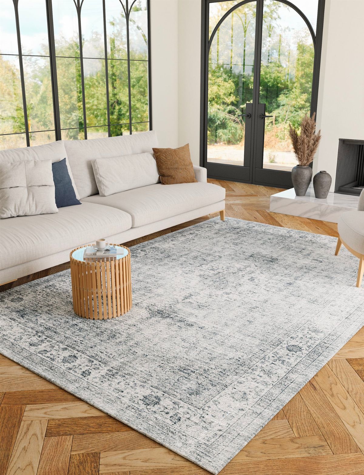 Teppich Kinsley Silbergrau