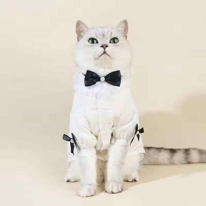 Charlise Shirt & Bow Set for Dogs – Elegant Dog Shirt Outfit
