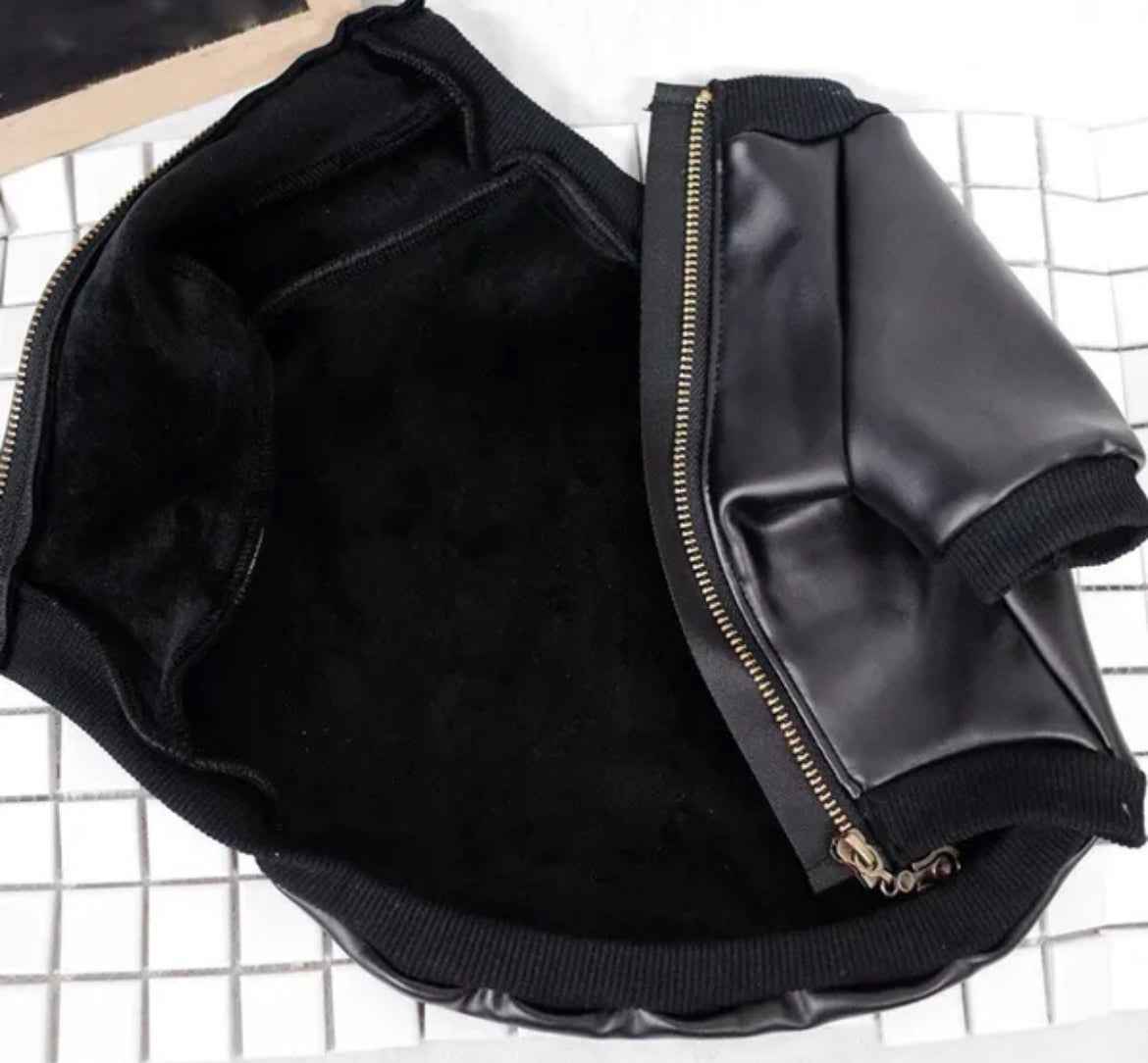 Boujee Dog Leather Jacket | Dog Jacket for Cold Weather