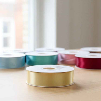 30 Meter Double Face satin goldenRibbon Roll #614