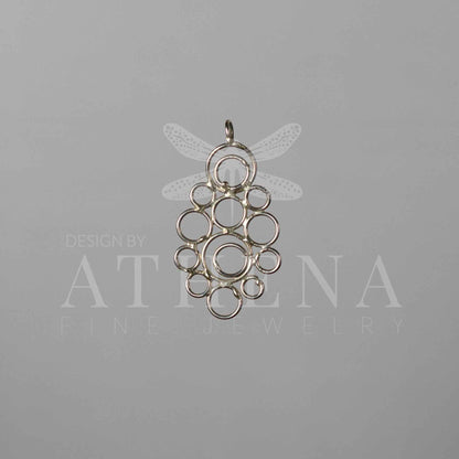 Handmade Sterling Silver Circles Pendant – One of a Kind, Organic Design