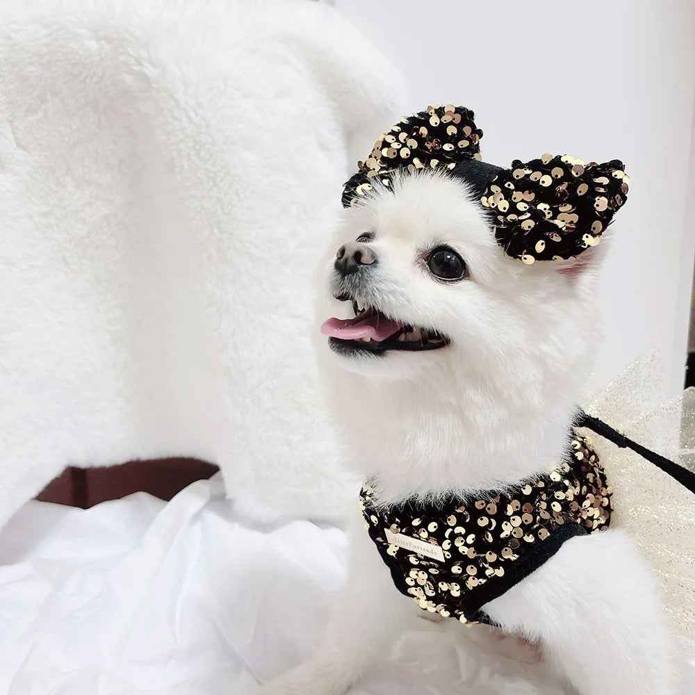 Twinkle Star Dog Dress Set | Party Dress with Matching Bow