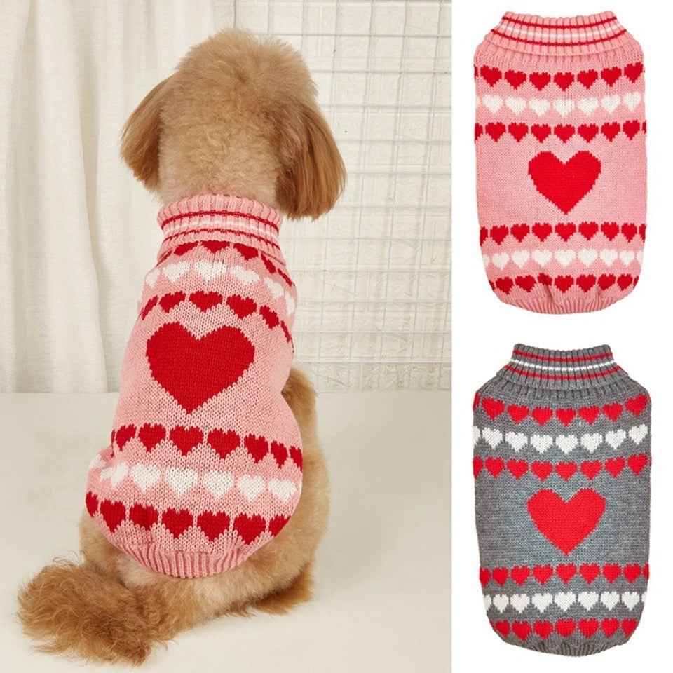Dog Knit Sweater | Love Heart Dog Sweater