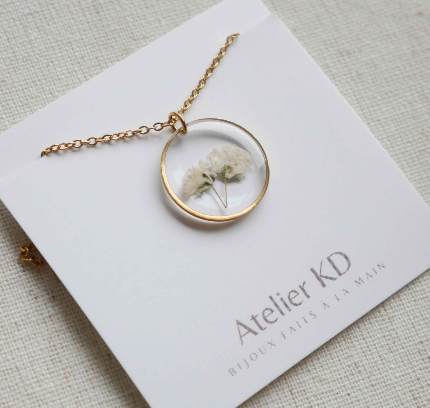 Collier Gigi duo blanc - rond (medium)