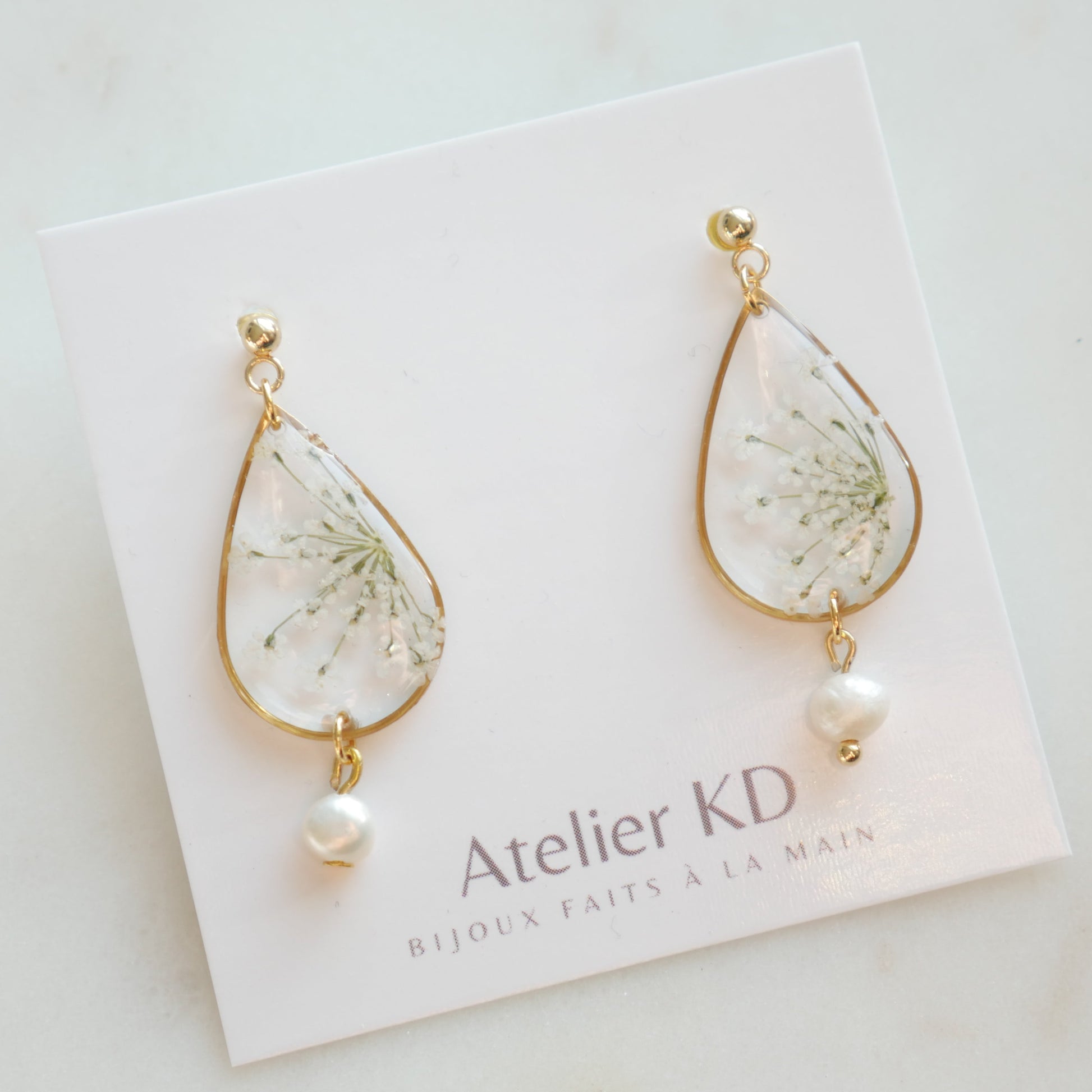 Boucles d'oreilles Perla - goutte (moyen)