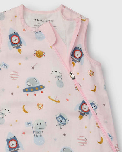 Baby Bamboo Muslin Sleep Sack 0.5 TOG - Astro Explorers
