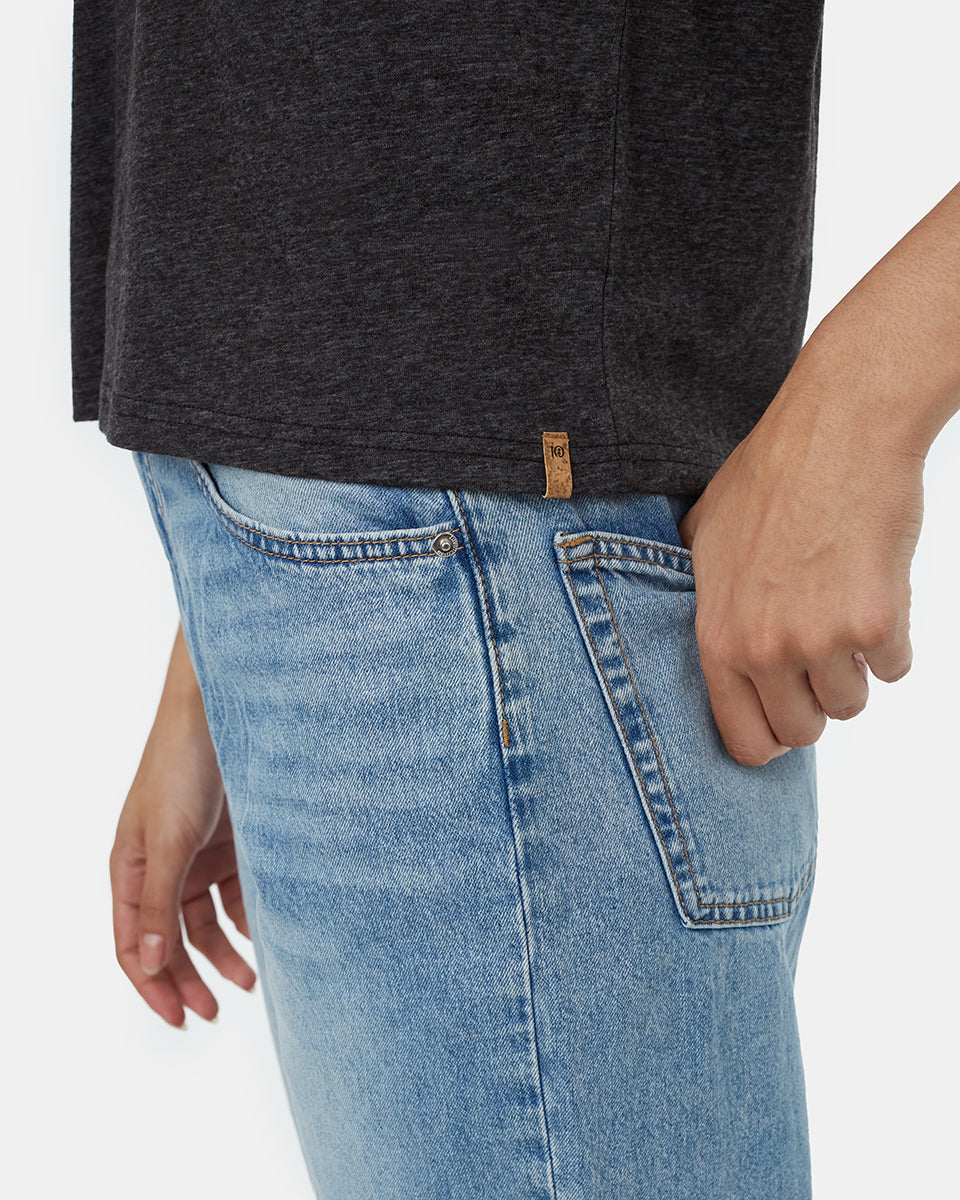 Hanf-T-Shirt mit Tasche