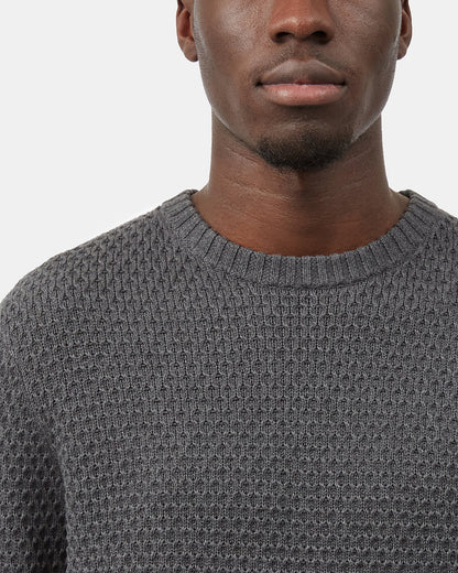 Highline Waffle-Stitch Crewneck