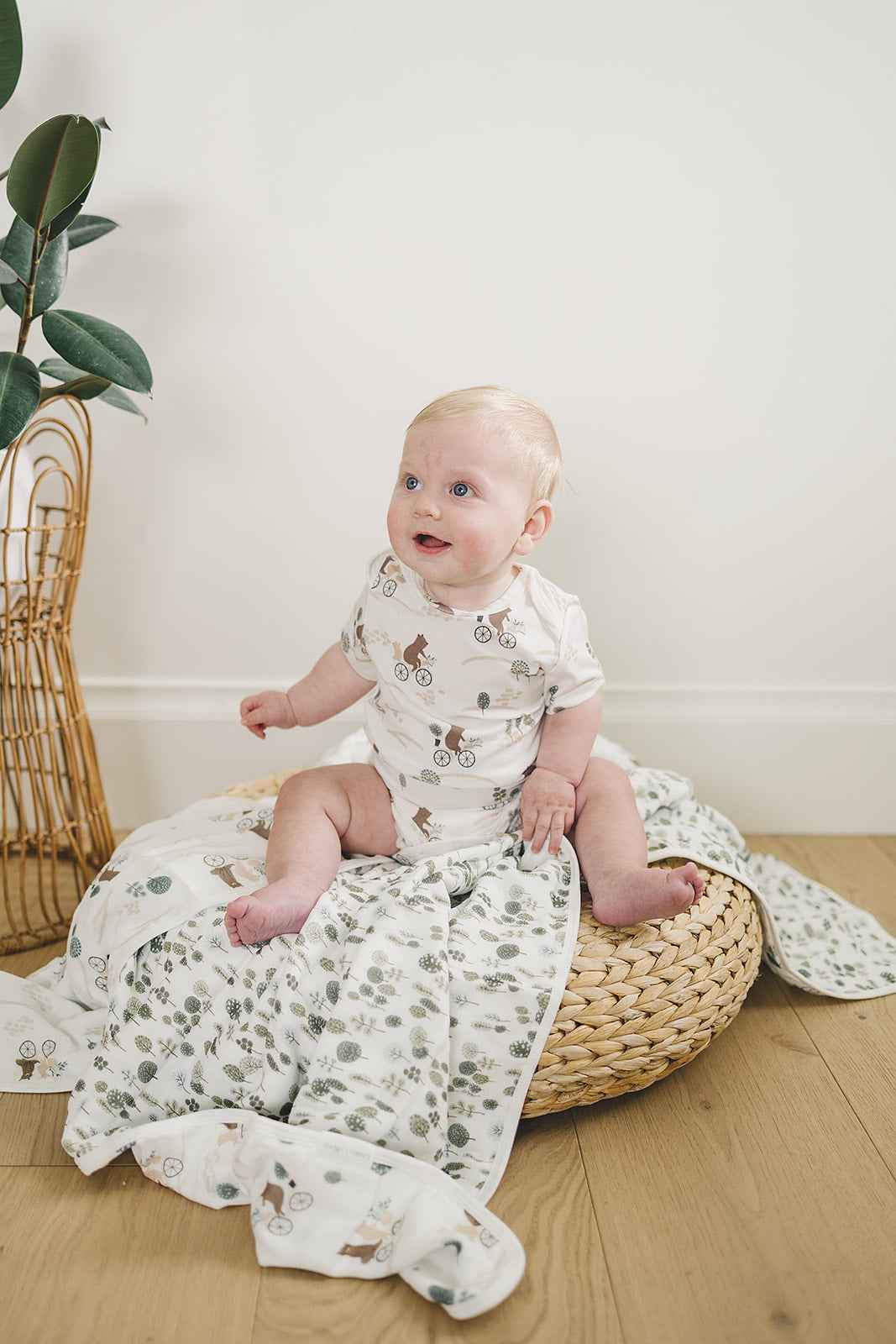 Muslin Quilt - Bears on Bikes