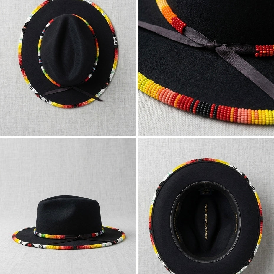 Size-61 Handmade Beaded Hat