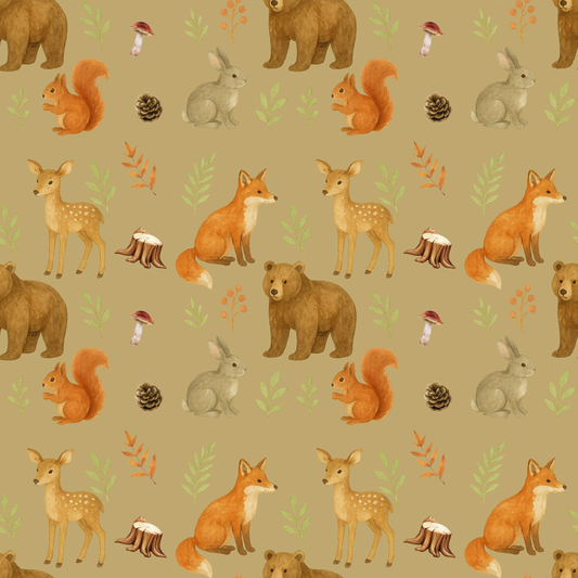 Attache-suce 🦊Les copains des bois en mousseline de bambou