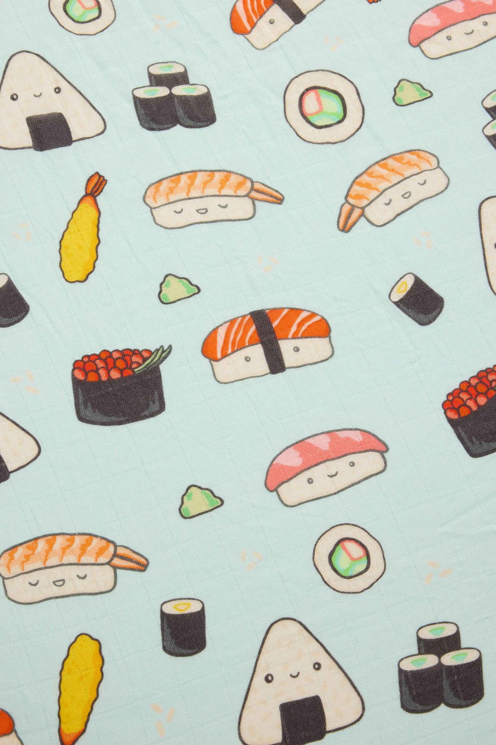 Muslin Fitted Crib Sheet - Sushi