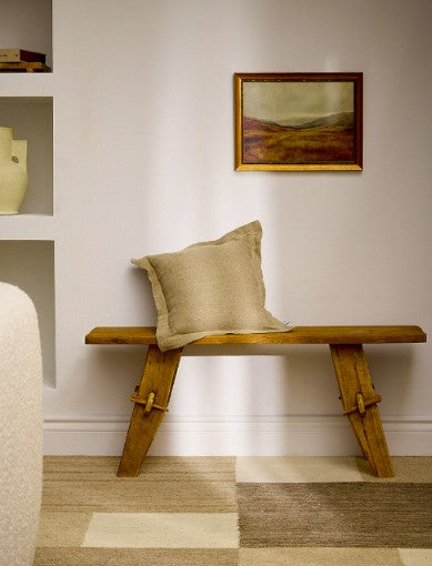 Banc Rembrandt en teck ancien