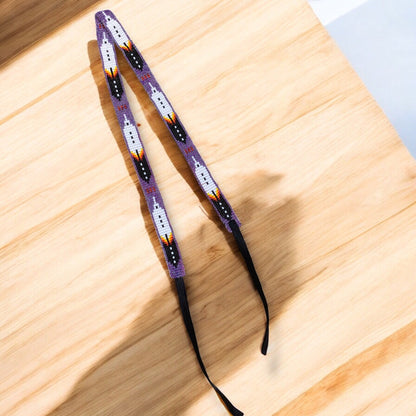 Purple Handmade Beaded Hatband