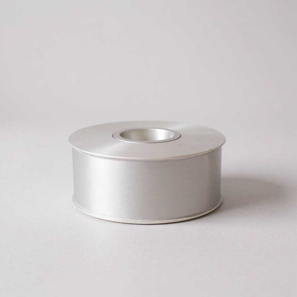 Satin Ribbon Double Face-white #000- 3.8 cm Wide