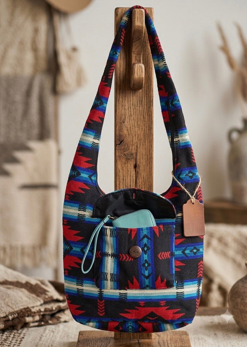OLDTRIBES™ Red and Blue  soul Crossbody Bag