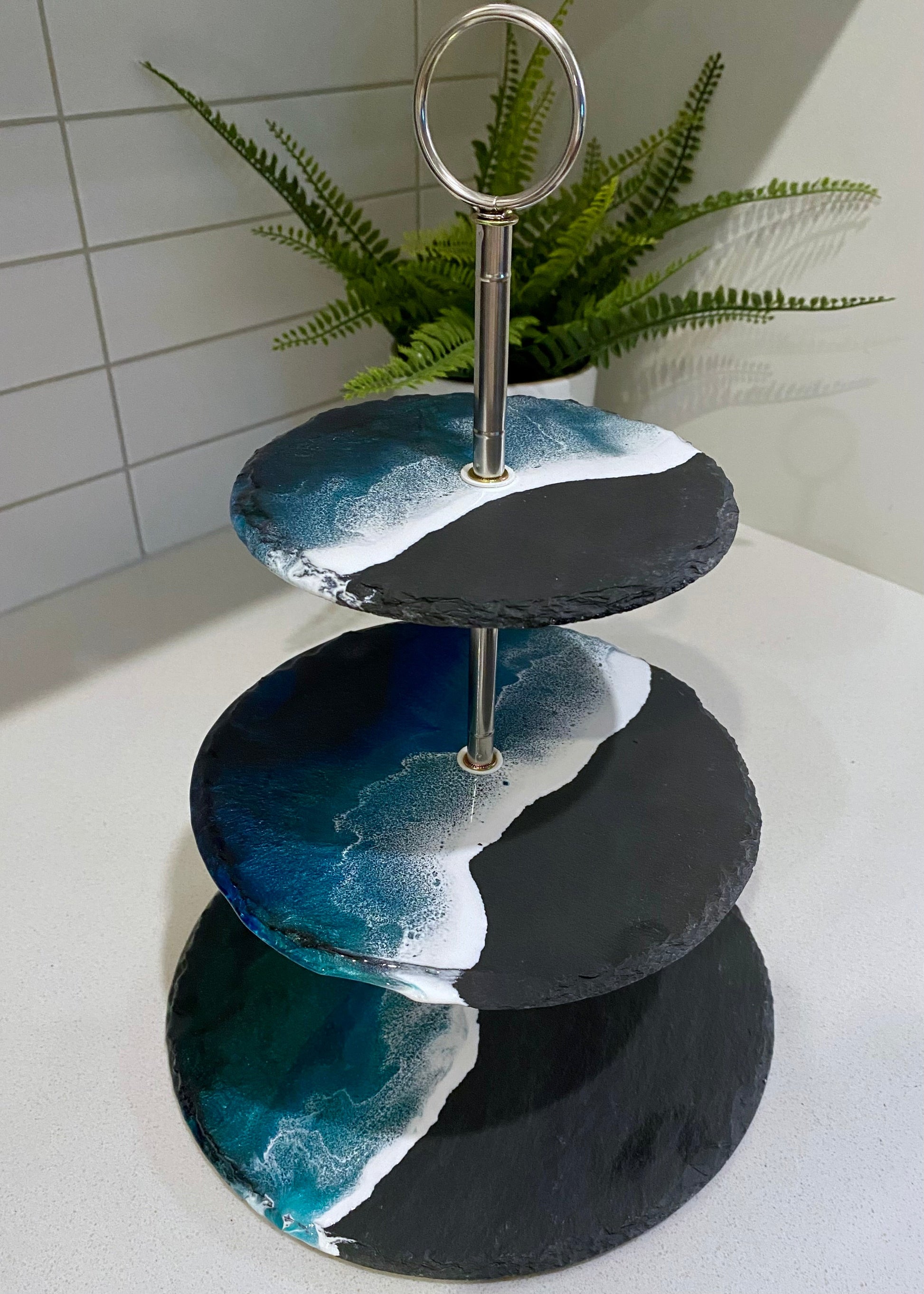 Slate Tiered Serving Platter - AURABAGS SHOP