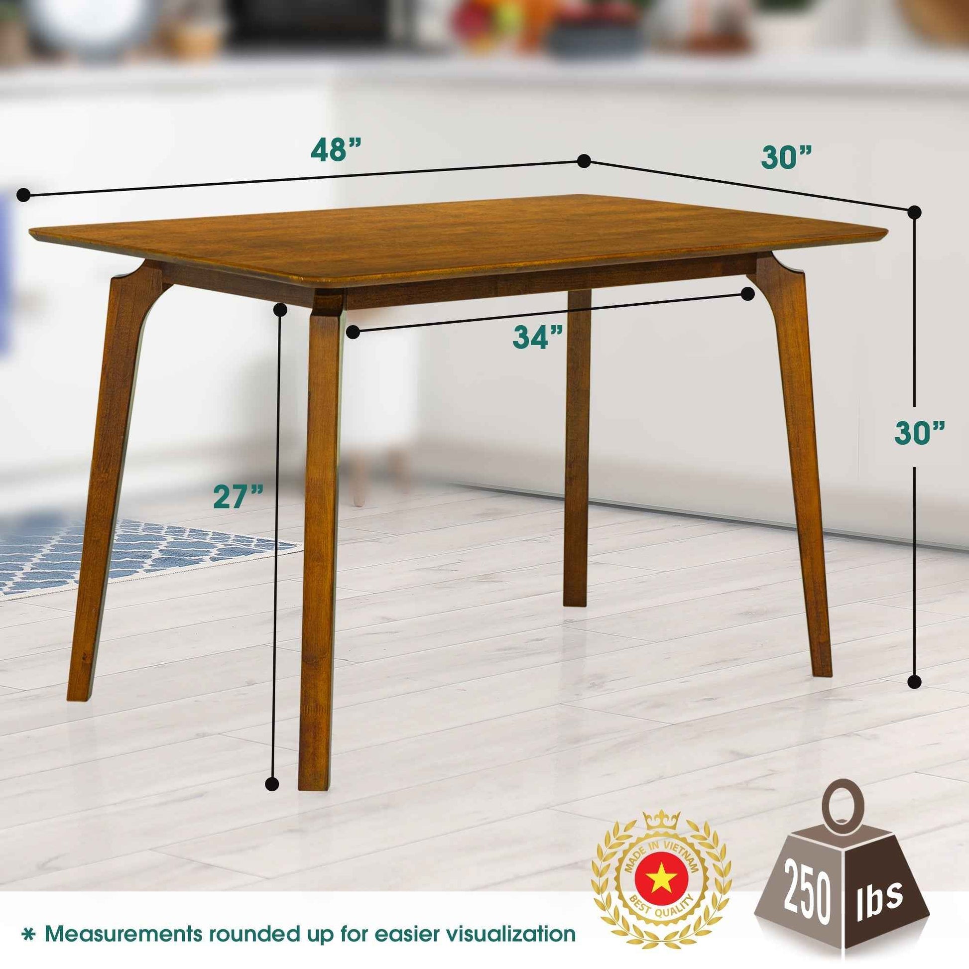 Verve 48" Solid Wood Dining Table