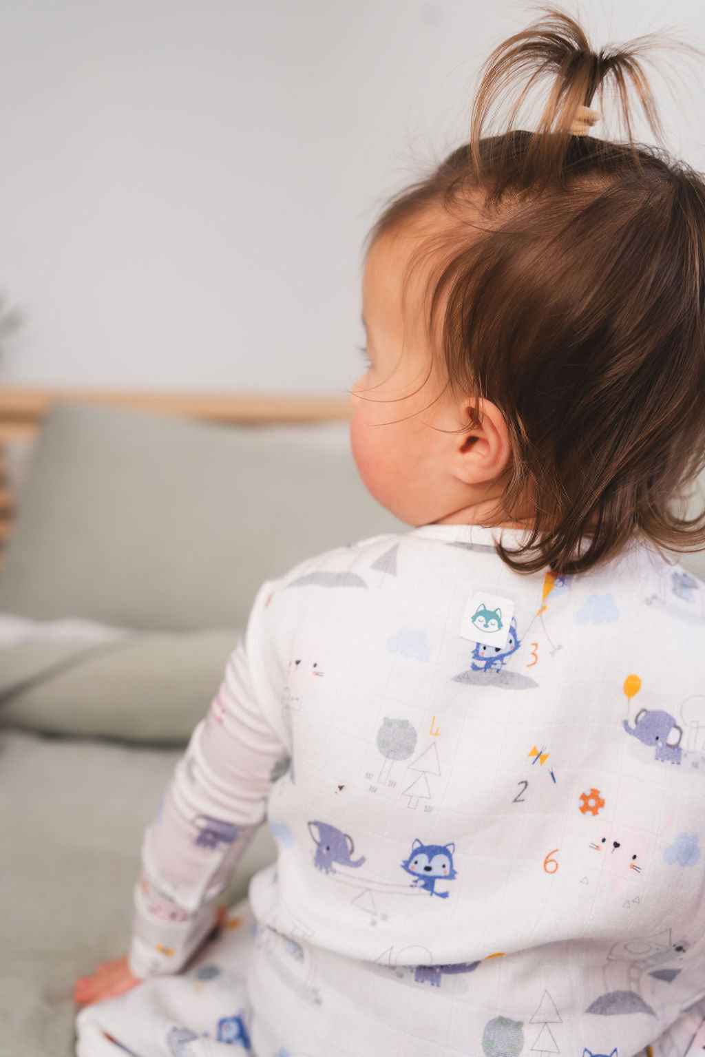 Baby Bamboo Muslin Sleep Sack 0.5 TOG - Mini Mathletes