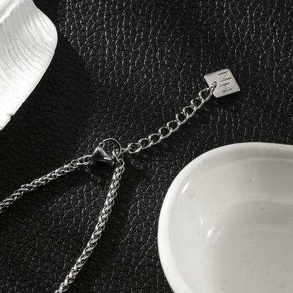 SADIKA Silver (White Gold): Intricate & Dainty Woven Chain Bracelet with Contemporary Braided Link Design